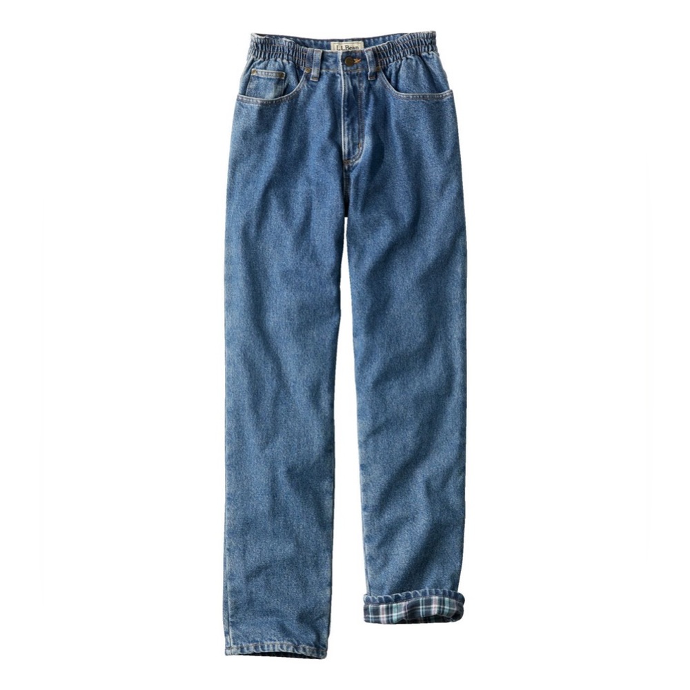 L.L. Bean flannel lined jeans- size 10 Tall, comfort waist